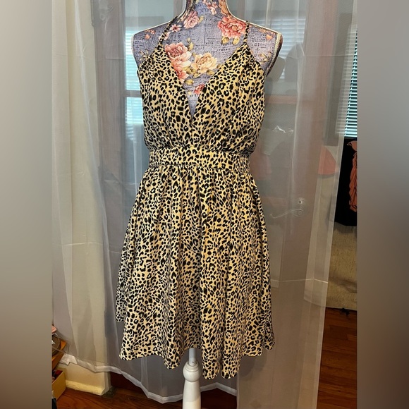 Entro Women's Sexy Deep V Neckline Cheetah Leopard Print 🐆 - Picture 3 of 5